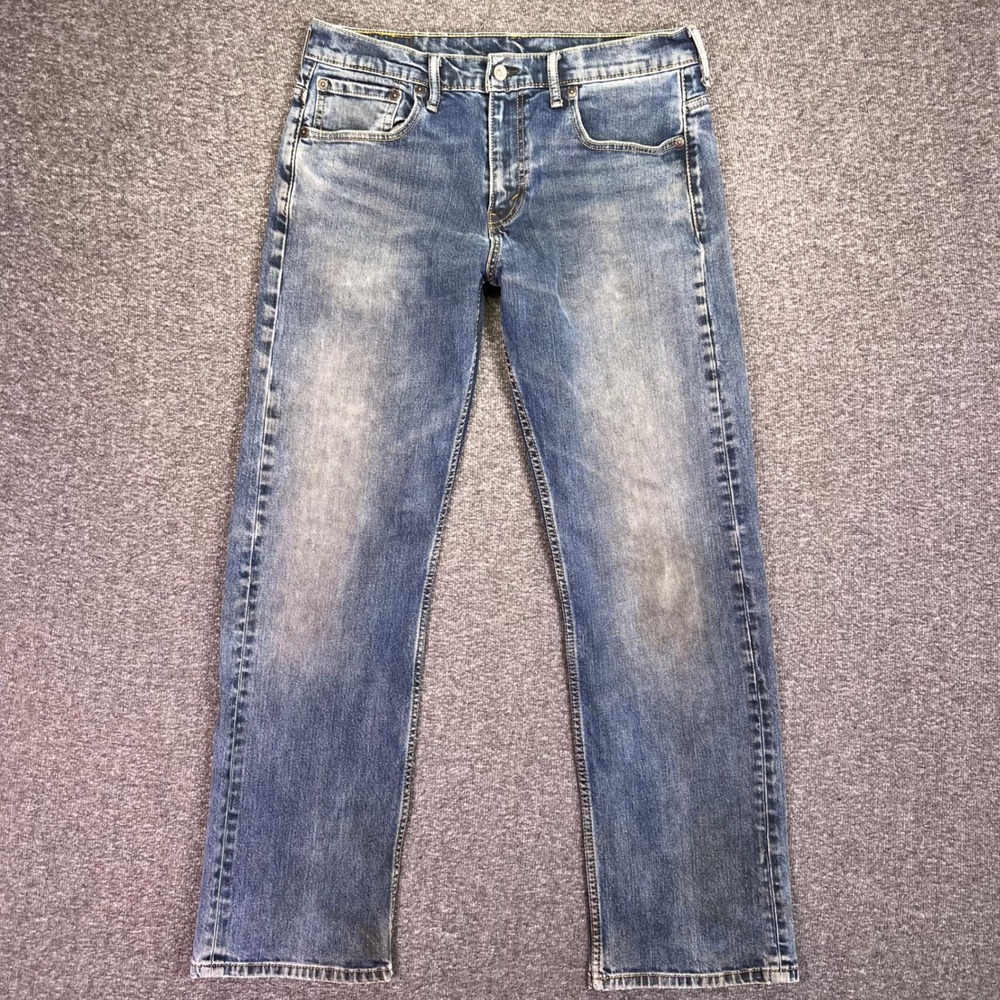 Levi's Men's Straight Jeans — Light Blue Washed Denim